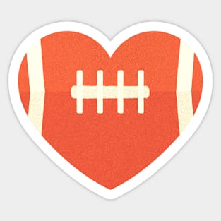 Football Heart Sticker